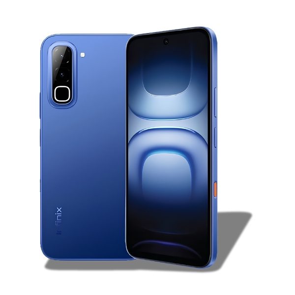 Infinix Hot 70 Dive Blue model with vertical camera module and front screen