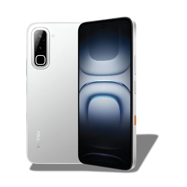 Front and back visual of the Infinix Hot 70 Silver Dancer model