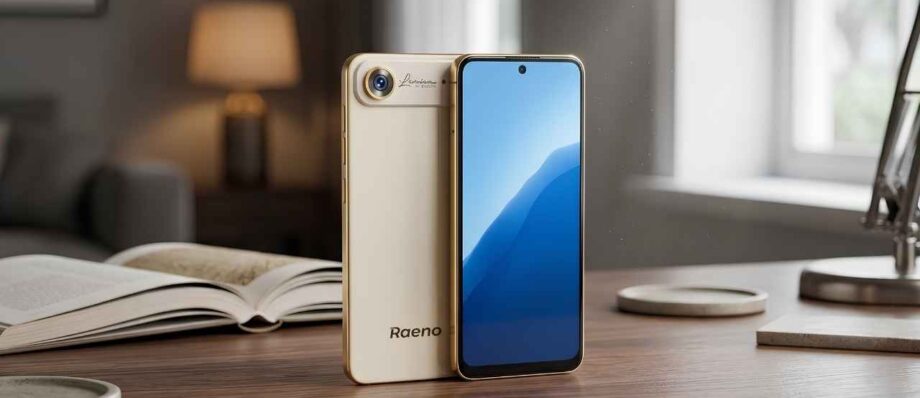 Raeno Air Price in Bangladesh: A Budget Phone with 6GB RAM, But Is It Worth It? 1 Raeno Air golden variant on a wooden table with books