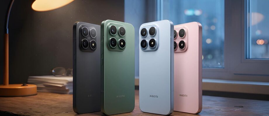 Xiaomi 17T and 17T Pro Leaks: Specifications, Design, and Global Pricing Revealed 1 Leaked renders of Xiaomi 17T and 17T Pro showing four different color variants on a desk.