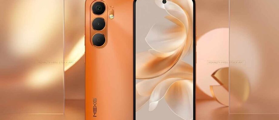 Walton NEXG N28 Pro Price in Bangladesh, Full Specs 1 Walton NEXG N28 Pro showing the sleek front display punch-hole and rear camera setup in Cosmic Orange color