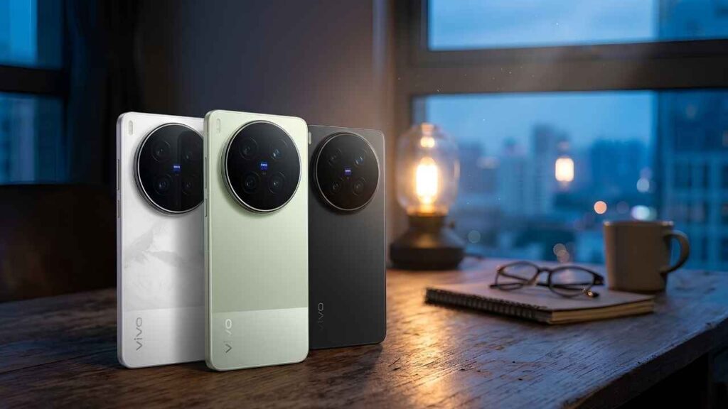 vivo X300 Ultra in Silver, Victory Green, and Eclipse Black variants