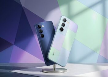 Realme P4 Lite 5G official models in Mosaic Green and Mosaic Blue showcasing price in Bangladesh