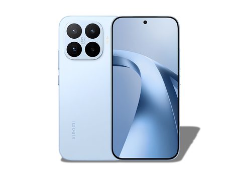 A deep, calm look of the Xiaomi 17T Blue color variant showcasing the triple camera Leica design and modern bezel-less front display.